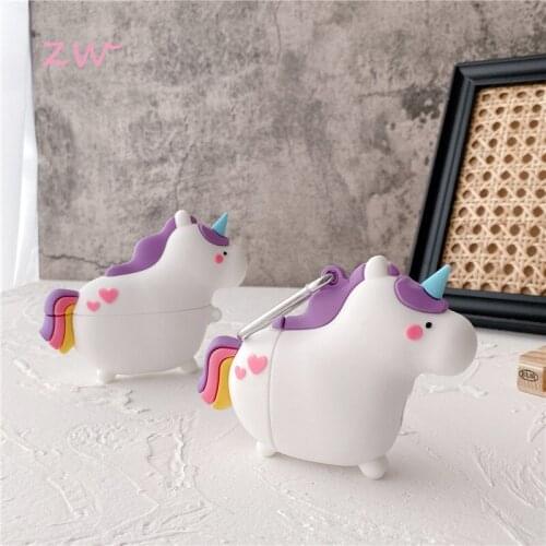 For airpods pro 2 1 case 3d cartoon unicorn case cover for airpods pro protective earphone charging box cover for airpods 2
