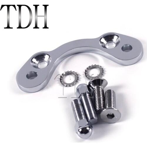 Chrome Spring Fork Tee Handlebars Top Clamp 4-3/4" Riser Holes To Standard 3-1/2" Motorcycle