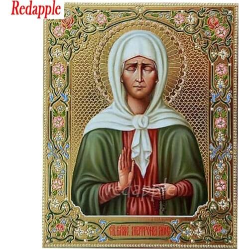 Diy iamond Painting Full Square/Round Saint Matrona the Blind of Moscow 5d diamond Embroidery Mosaic Religion Icon Handmade arts