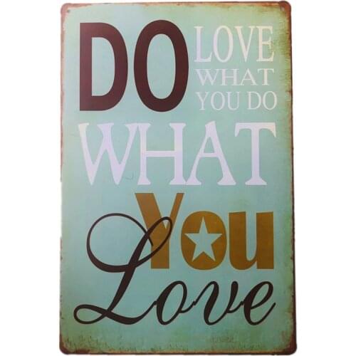 Do What You Love Metal Tin Plaque Metal Sign Poster Plates For Barber Shop Bar Club Home Wall Art Poster
