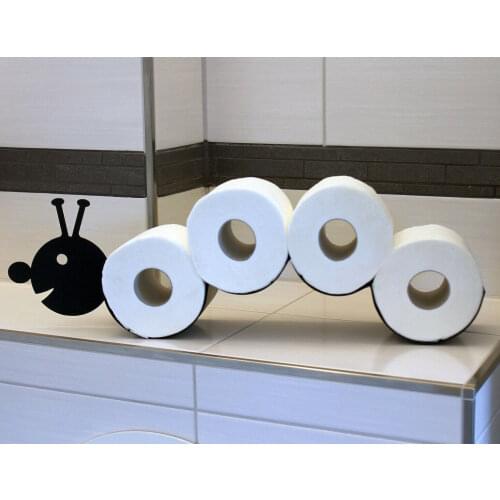 Metal Caterpillar Toilet Roll Paper Holder Wall Mounted Free Standing Novelty Animal Bathroom Loo Rolls Storage Rack