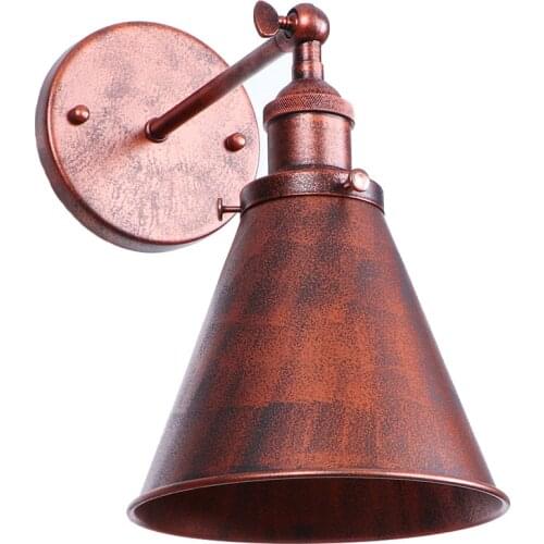 Rust Led Wall Light Retro Loft Industrial Wall Lamp Black E27 Vintage Sconces Wall Lamp Industrial Lighting Fixture Indoor 110v