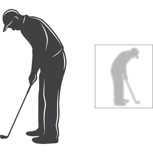 2020 New Hot DIY Boys Sports Golf Clubs Ball Hat Stencils Metal Cutting Dies and For Die Scrapbooking Foil Cut Crafts No Stamps