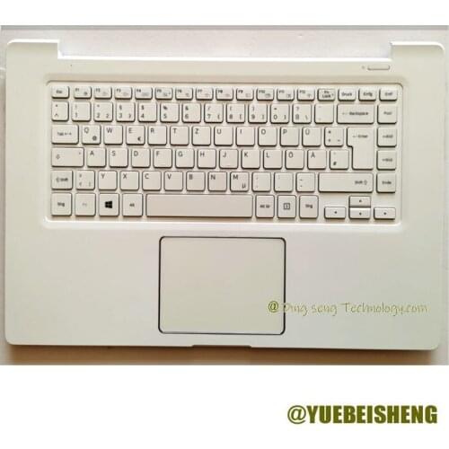 YUEBEISHENG New/org for Samsung NP NT 910S5J 915S5J palmrest Germany keyboard upper cover Touchpad Backlight