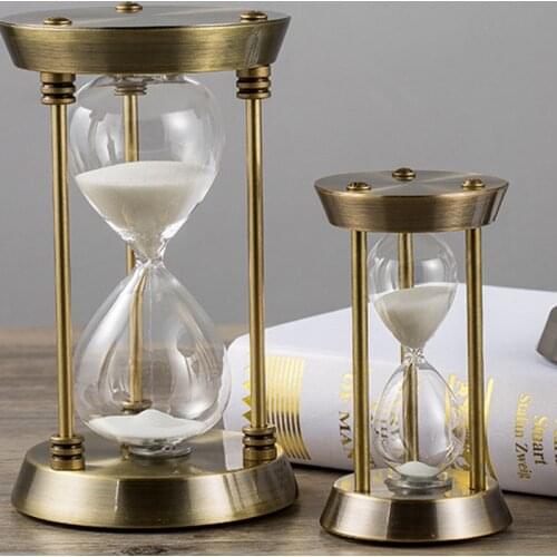 Newly Hourglass Timer Sand Clock Vintage Antiques Creatives Decorative for Home Office Desk Decor