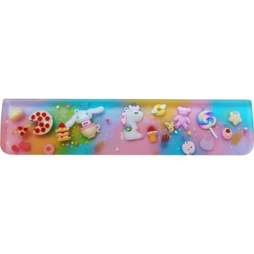 Resin Keyboard Hand Rest Gaming Desk Wrist Pad For 87 Keys Custom Mechanical Keyboard Office Wrist Pad - Cartoon Fruit Snack