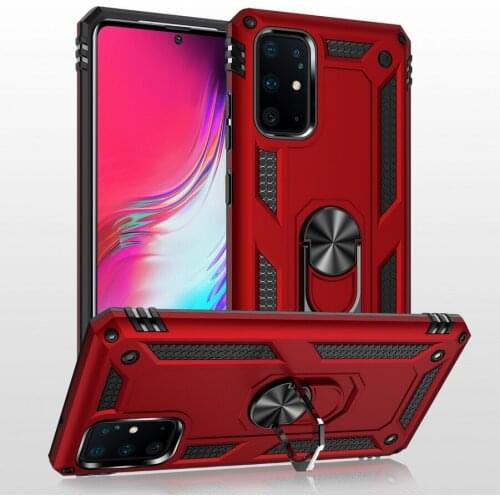 Luxury Armor Shockproof Case For Samsung Galaxy S20 S20 Plus Silicone Hybrid Case For Galaxy S20 Ultra Metal Ring Cover