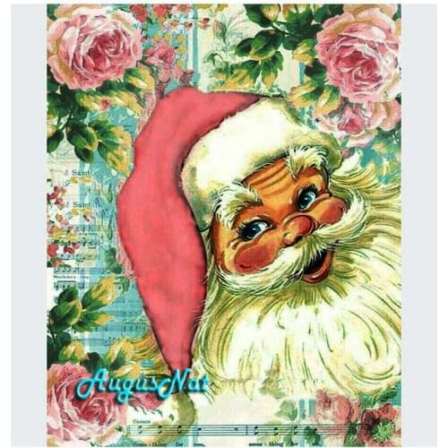 Christmas diamond painting on canvas santa claus wall art decor rhinestone pictures diamond dotz by numbers mosaic flowers craft