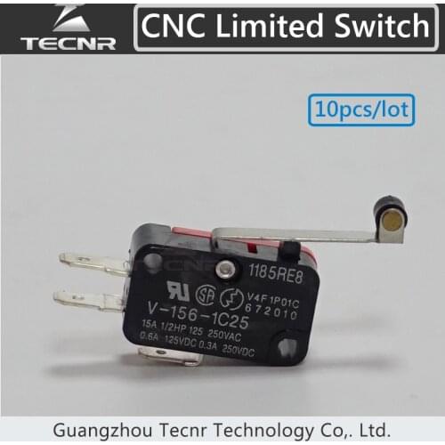 Lowest price !!!10pcs Long Hinge Lever Momentary Micro cnc Limit Switch V-156-1C25 for cnc router