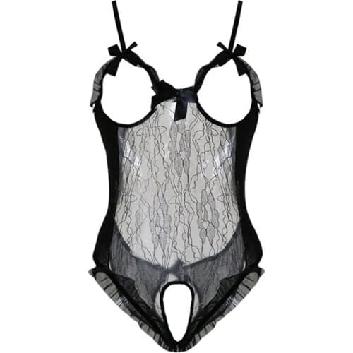 Sexy Lace Bodysuit Women Open Bra Intimate Erotic Underwear Transparent Sexy Lingerie Open Crotch Sexy Costumes Sex Products