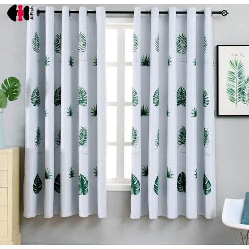 1 PCS W100xL200cm Chinese Banana Printed Curtains For Kids Nursery Small Window Kitchen Door Balcony Panels PC014C