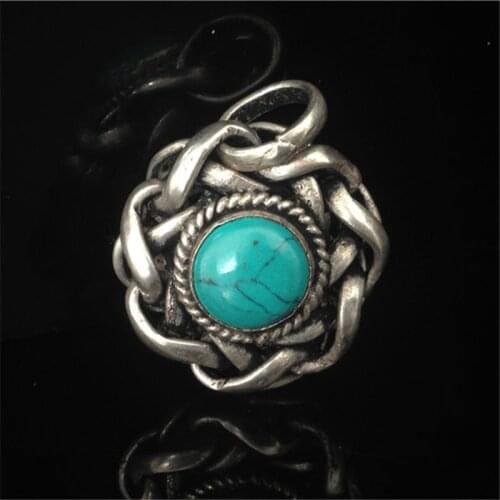 Tibetan Pendants Copper Inlaid Stone Bird Nest Vintage Pendants TBP141