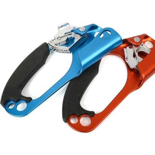 Outdoor Sports Rock Climbing Left Hand Grasp 35KN 8mm-13mm Rope Hand Ascender Device Mountaineer Riser Tool Kits