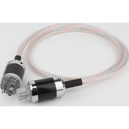 High Quality Hi-End Valhalla power line HIFI POWER CABLE 7N OFC Power Cord with EU Plug Amplifier CD, Decoder, Power Wire