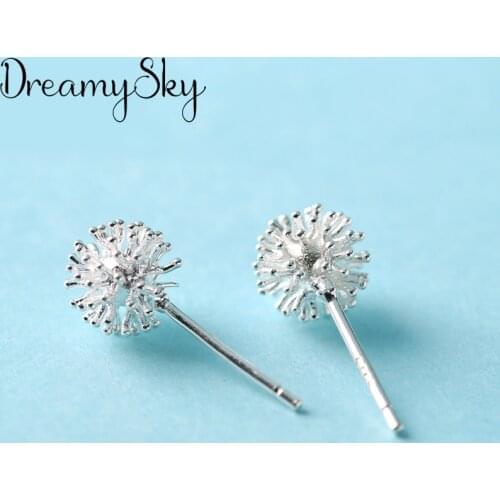 New Silver Color Ball Earrings For Women Female Luxury Brand Stud Earrings Bijoux Femme Gifts oorbellen joyas de plata