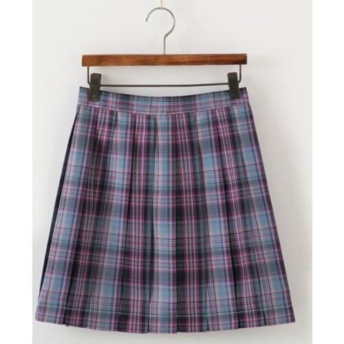 Zoki Plaid Women Pleated Skirt Summer JK Girls Plaid Preppy Dance Mini Skirt A Line Harajuku Japan School Sexy Mujer Faldas