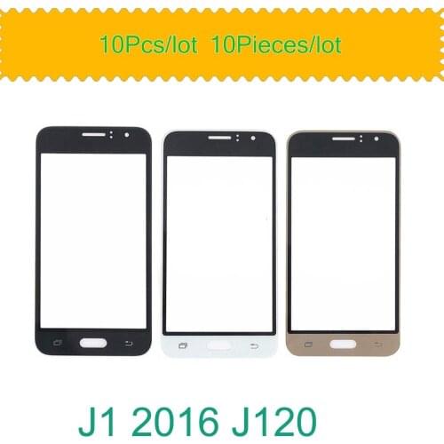 10Pcs/lot For Samsung Galaxy J1 2016 J120 J120F Touch Screen Front Panel Glass Lens LCD Outer With OCA Hollow Glue