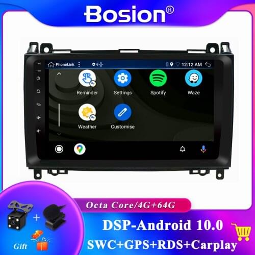 4G+64G For Mercedes Benz W639/Vito/Viano/W906 Sprinter/W169/W245 Android 10.0 Radio Tuner RDS GPS Navigation Wifi Bluetooth SWC