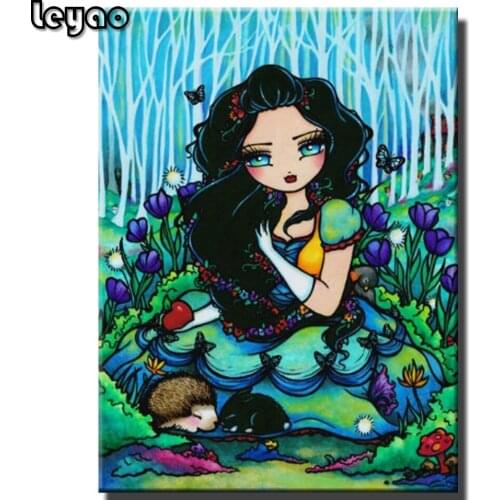 5D DIY Diamond Painting Elf Flower Fairy Butterfly Diamond Mosaic Cross stitch Full Square round drill Rhinestone Home Decor