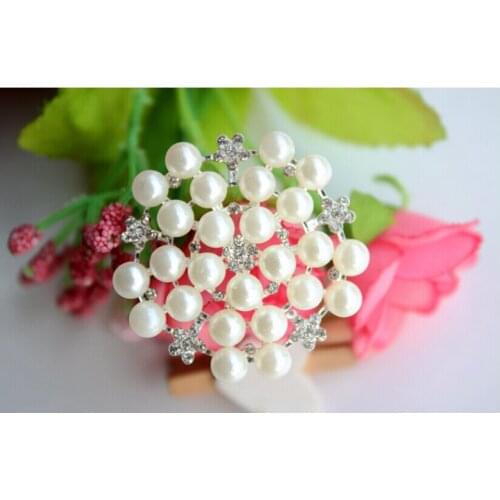 Free Shipping Wholesale 20pcs/lot 34MMRhinestone Flatback Button For Hair Flower Wedding Invitation BJ028