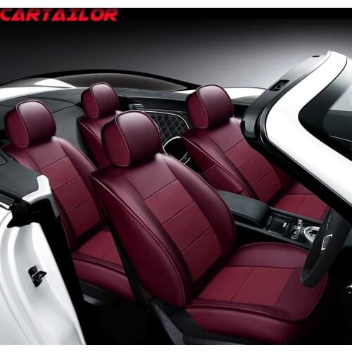 CARTAILOR Automobiles Seat Covers for Acura ilx Car Seat Cover Leather Seats Support Black Cover Cars Seat Protector Accessories