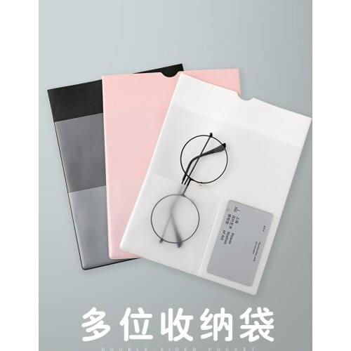 Business Office File Folder Organizer PVC Large Capacity Multi-purpose Stationery Storage Bag