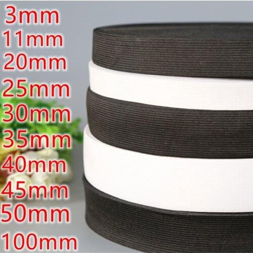 Multi-size black and white Elastic Bands Elastic Ribbon Clothing Bags Trousers Elastic Rubber DIY Sewing Accessories rubber band