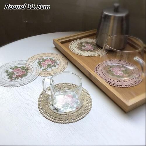 European Round Coaster Wine Glass Tea Set Ingredients Saucer Non-slip Table Mat Bar Hotel Restaurant Kitchen Decoration Pad