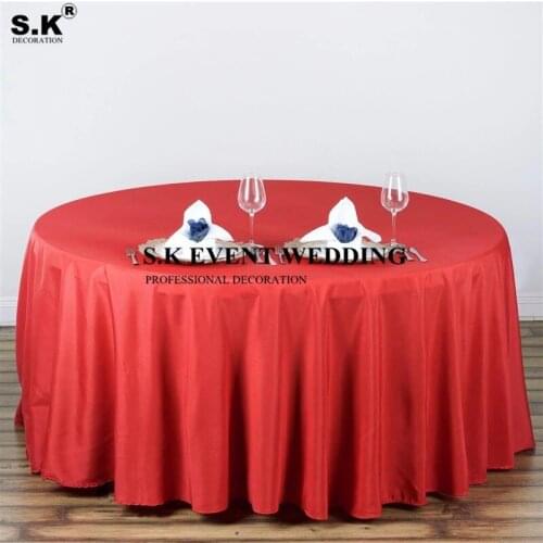 Round Table Cloth Polyester Tablecloth Cover For Banquet Wedding Dining Decoration