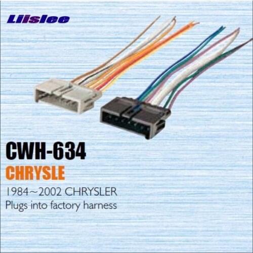 Liislee Plugs Into Factory Harness For Chrysler 1984~2002 Radio Power Wire Adapter Aftermarket Stereo Cable/Male DIN To ISO