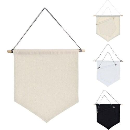 Fashion Nordic Blank Cotton Brooch Pin Badge Holder Hanging Wall Display Banner Flag Home Stay Facility Living Room Decoration