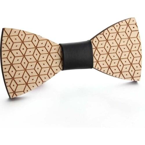 Men Accessories Wooden Bow Tie Construction Car Neck Tie Bowknot Dot Cravate Enfants Gift for Wedding Party