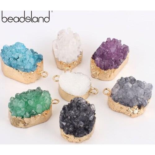 Irregular Nature Stone Pendant DIY Necklace Bracelet Girl Gift