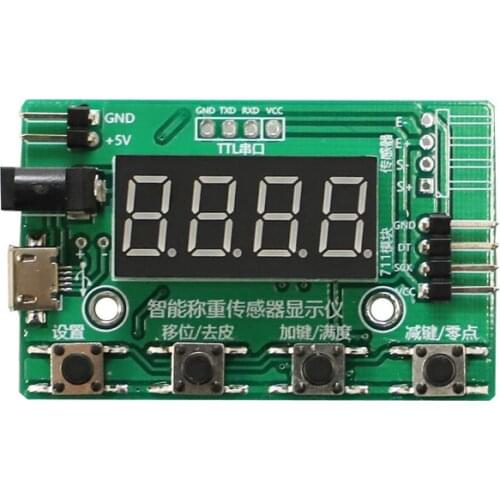 New HX711 AD Module Weight Sensor Digital Display Electronic Scale Weighing Pressure Sensors 1KG 5KG 10KG 20KG Instrument