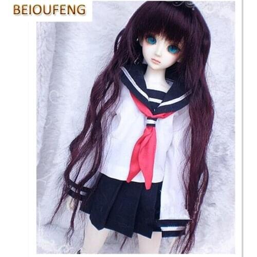 BEIOUFENG 1/3 1/4 1/6 SD BJD Doll Clothes Include Shirts,Black Skirt and Tie,Student Uniform BJD Clothes for Dolls Accessories