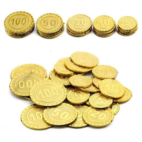 Wholesale1000pcs cool fancy plastic pirate treasure gold coins props toys Halloween party cosplay kids favors prizes bag fillers