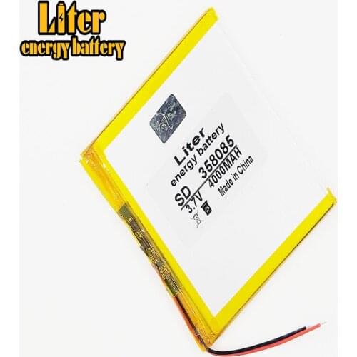 358085 3.7 V 4000 mah tablet general polymer lithium battery GPS,mp3,mp4,cell phone,speaker