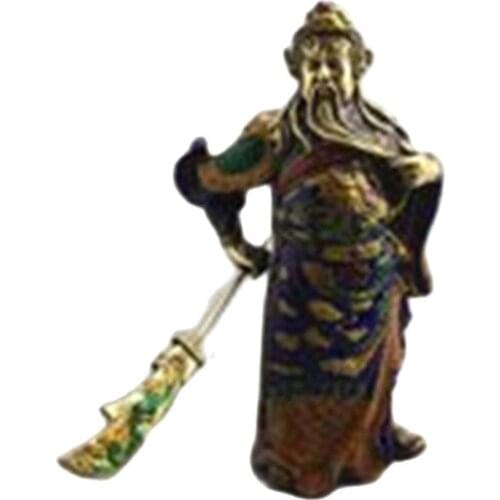 Guan Gongs Statue Furniture Decoration of Weapon God Jingtai Blue Wealth God Kaiguang Buddha Statue