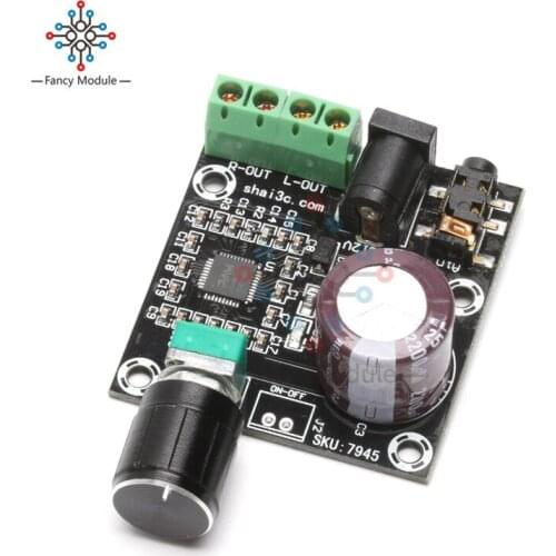 Super Slim 2 x 15W PAM8610 Class D Digital Dual Power Audio Amplifier Board 12V black