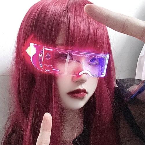 Led light future technology sense bungee luminous glasses vibrato goggles eye burst bar equipment photo props