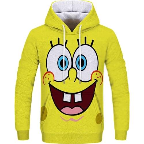 Mens fashion anime cute Harajuku fashion print men and women anime clothes hooded sweater casual daily Harajuku streetwear