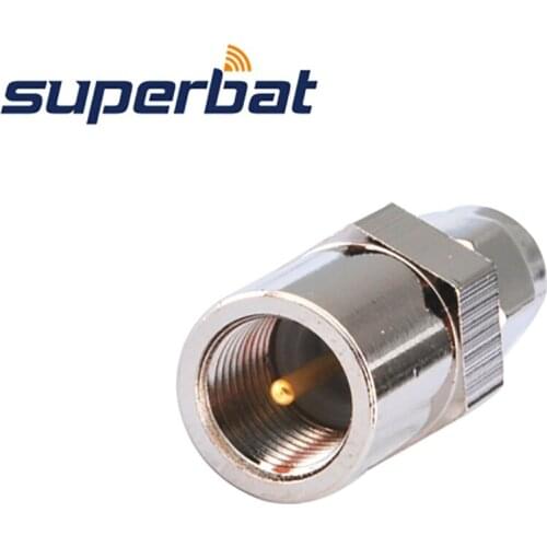 Superbat 5pcs SMA-FME Adapter SMA Plug to FME Male Straight RF Coaxial Connector