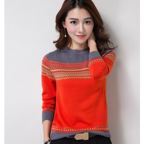 Women Pullover Knitted Sweater Long Sleeve Autumn Loose Pattern Short Sweater Pull Casual Ladies Jumper Tops Large Size 3XL L55