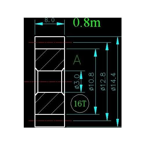0.8m 16T/Hole 3mm 4mm 5mm 6mm/width 8mm/For Meat Grinder Parts etc