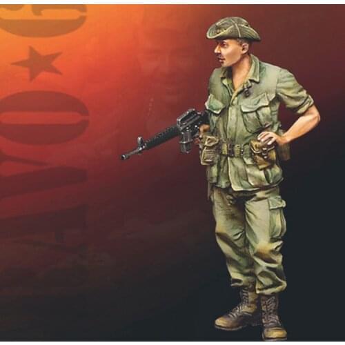 1/35 Grunt(4) Willie Tex, Resin Model Soldier, GK, World War II military theme, Unassembled and unpainted kit