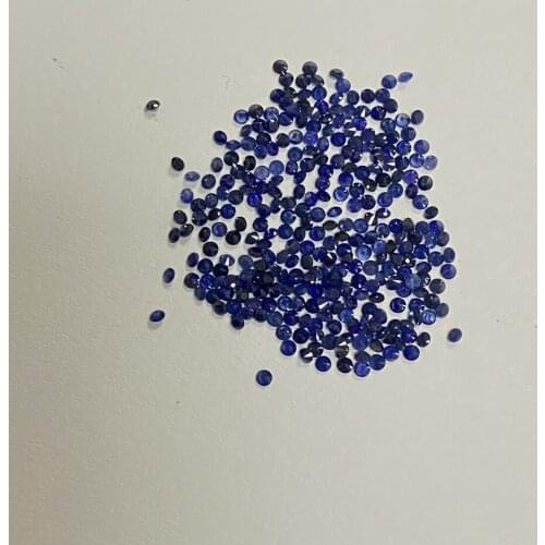 1.5mm 1.7mm Natural Blue Sapphire Thailand Gemstone 100% Original Round Shape Stones Per Carat