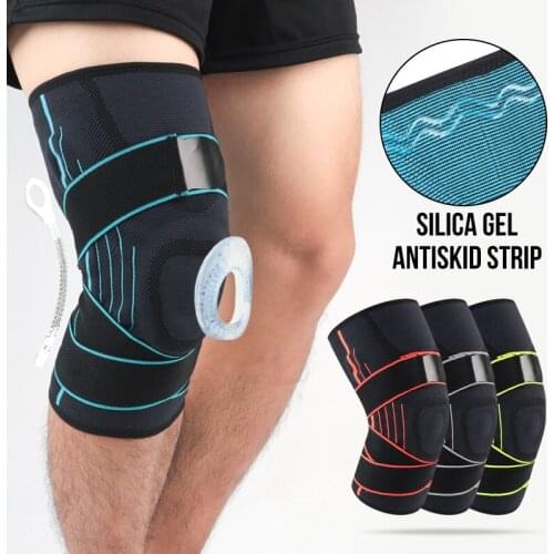 1 Pair Fitness Exercises Essential Knee Guard Use Springs To Relieve Load Massage With O-Rings Use Bandages To Increase Pressure