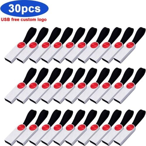 30pcs/lot High Speed USB Flash Drive Metal Pen Drive 16GB 32GB 64GB 128GB Pendrives Waterproof USB Stick 2.0 Memory Stick Gift