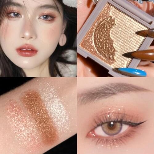 4.5g Eyeshadow Waterproof Powder Palette High Gloss Мерцание Powder Bronzer Facial Выделять Blusher Makeup Three-colored Matte