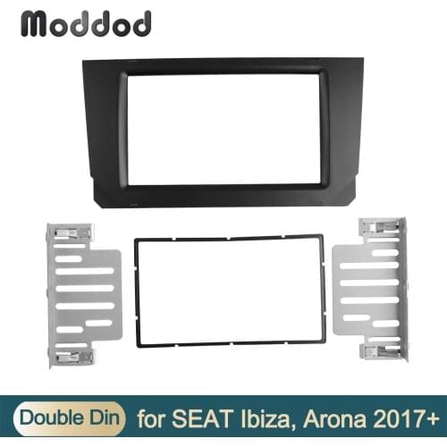 Double 2 Din Car Radio Fascias for SEAT IBIZA ARONA DVD Stereo Panel Dashboard Refit Installation Trim Dash Kit frame CD Bezel